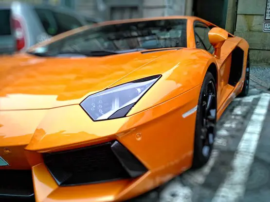 Lamborghini Gallardo parked on double yellow lines