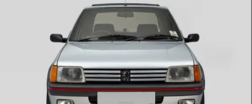 Peugeot 205 GTI in silver